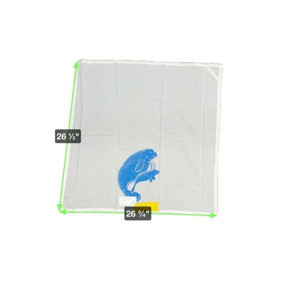 Manatee "Krinkle" Flour Sack Towel - 100% Cotton 26" Homosassa Springs Set of 2 - Picture 6 of 6